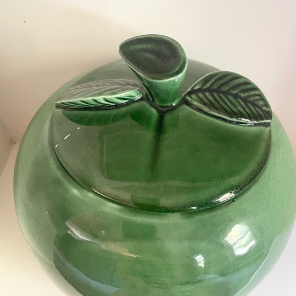 Vintage Esmond USA Green Apple Cookie Jar - Picture 4 of 10